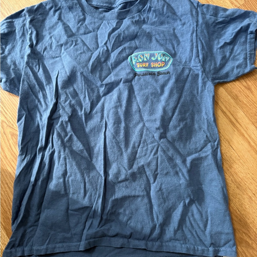 Ron Jon Blue Short Sleeve Tee Classic Crew Neck